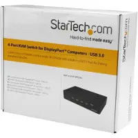 StarTech.com SV431DPU3A2 - 4-Port DisplayPort KVM Switch With Bu