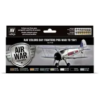 Vallejo val71149 - Model Air - Raf Day Fighters Pre-War To 1941 Set 8 x 17 ml