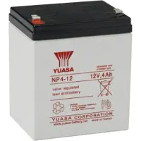 Yuasa NP4-12 Loodaccu 12 V 4 Ah Loodvlies (AGM) (b x h x d) 90 x 106 x 70 mm Kabelschoen 4.8 mm Onderhoudsvrij