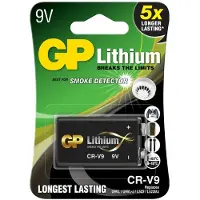 GP Batteries 070CR9VC1 1 Lithium 9V Blockbatterie ideal für Rauchmelder etc.
