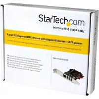 StarTech.com STARTECH PCI Express kaart met 3 poorten USB 3.0 en 1 poort Gigabit Ethernet met UASP - PCIe adapter 3x USB 1x GbE