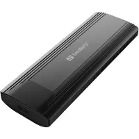 Sandberg USB 3.2 behuizing voor M.2+NVMe SSD (M.2 2230, M.2 2242, M.2 2260, M.2 2280, M.2), Harddisk behuizing, Zwart