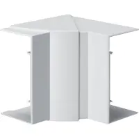 Hager inwendig verstelbaar hoekstuk, model BR651304H9016, materiaal: polycarbonaat/ABS, geschikt voor installatie in inbouwdozen (BR/A/S), aansluiting: OT80mm, kleur: verkeerswit