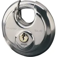 Master Lock 70mm diam. stainless steel body - hardened steel shrouded shackle, 9mm - 40EURD