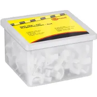 Wentronic Kabelklemmen met spijker voor kabels tot 16mm - 100 stuks / wit