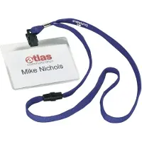 Durable badge met textielband donkerblauw