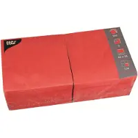 Papstar Servetten 12483 33 x 33 cm Rood 250 Stuks