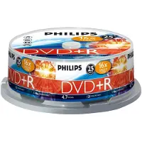 Philips - DVD+R - 4.7Go - 16x - Cakebox van 25 stuks