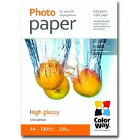 Colorway Glanzend Wit Hoogglans (230 g/m², A4, 100 x), Fotopapier, Wit