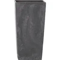 Prosperplast Bloempot (Antraciet in betonlook, 22 x 22 x 42 cm)