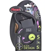Flexi Rollijn Black Design Koord S Roze 5 M