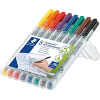 Staedtler universele stift Lumocolor, diverse kleuren, set van 8, S, WL