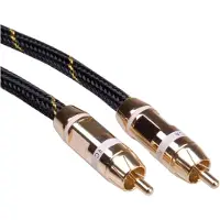 Roline GOLD Tulp kabel. simplex M/M, Wit, 5 m