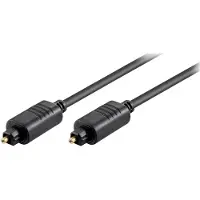Pro Optische Toslink Kabel - 5mm dik - Verguld - 10 meter - Zwart