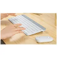 Logitech MK470 Slim Draadloos Toetsenbord en Muis Wit QWERTY