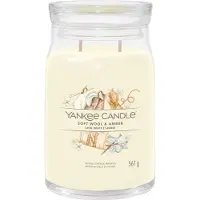 Yankee candle - Soft Wool & Amber Large Jar Geurkaars - 90 branduren - twee lonten