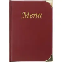 Securit Menukaart | Menukaart map A5 Basic- wijnrood