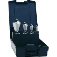 Exact 05426 Cross-gat verzinkboorset 5 mm, 10 mm, 15 mm, 20 mm HSS-E Cilinderschacht 1 set(s)