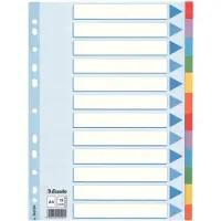 Esselte - Tabbladen A4 11R karton 12-delig met voorblad | 1 set | 10 stuks