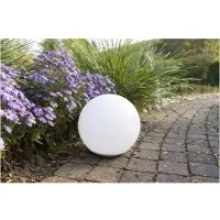 Heitronic 37234 Globo Decoratieve lamp op zonne-energie Solarbol LED LED vast ingebouwd 0.4 W Wit