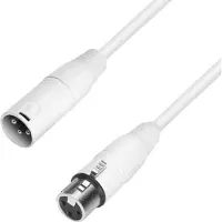 Adam hall K4 MMF 1000 SNOW XLR Verbindingskabel [1x XLR-stekker - 1x XLR-bus] 10.00 m Wit