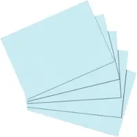 Herlitz index kaarten - DIN A6 - blanco - blauw - 100 stuks