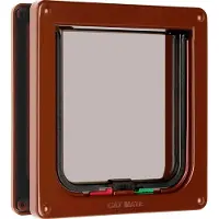 The Pet Doctor Pet Mate poezendeur Cat Mate bruin - geruisloos - magneetsluiting