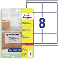 Avery Zweckform AVERY Weerbestendige etiketten L7993-25 Permanent klevend A4 Wit 99,1 x 67,7 mm 25 Vellen à 8 Etiketten
