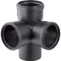 Geberit WC-stortbak, Vertriebs GmbH Geberit Silent-PP hoekaftakking 87,5graden, met contactdozen DN100/100/100