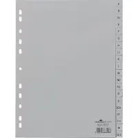 Durable A - Z Alfabetische tabbladen A4 Grijs 20 tabs PP (Polypropeen) 11 Gaten 6510
