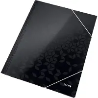Leitz WOW Kartonnen A4 3-Klepsmap - Zwart