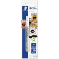 Staedtler Lumocolor krijtmarker wit 2,4mm ronde punt