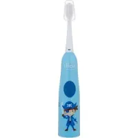 Chicco Elektrische tandenborstel met vervangbare batterij en reserveborstel voor kinderen, blauw