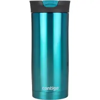 CONTIGO Huron Snapseal thermosbeker, roestvrijstalen isoleerbeker, koffiebeker-to-go, lekvrij, houdt tot 7 uur warm, vaatwasserbestendig BPA-vrij deksel, 470 ml | Biscay Bay