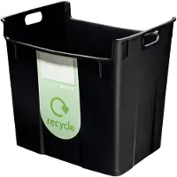 Leitz verzamelcontainer voor waardevolle materialen, 40 liter, zwart