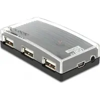 DeLOCK 64203 4 Port USB 2.0 Kabel-Hub USB Type-C zu 3x USB-A Bu.