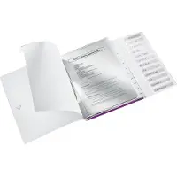 Leitz 2-delige set: sorteermappen "Wow - 12 vakken" paars - A4 - 54%