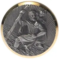 HP Autozubehör Christoffel amulet (Ø x l) 43 mm x 43 mm Goud Goud, Zilver