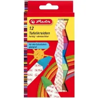Herlitz Schulkreide eckig ungespitzt farbig