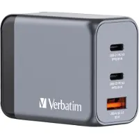 Verbatim lader, universeel, GNC-65, GaN, 65W, grijs