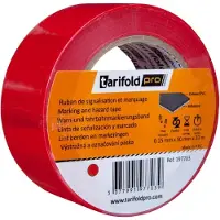 Tarifold 197703, Markeertape voor feesten, Polyvinyl chloride (PVC), Rood, 50 mm, 33000 mm