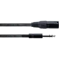 Cordial EM 1,5 MV XLR Verbindingskabel [1x XLR-stekker 3-polig - 1x Jackplug male 6,3 mm (stereo)] 1.50 m Zwart