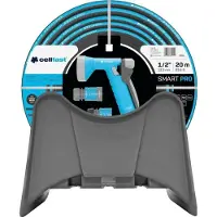 Cellfast Smart Pro ATS - Slang met houder 1/2" 20m - 4-lagige slang 1/2", pistoolspuit, 2 x snelkoppeling, universele aansluiting met binnendraad