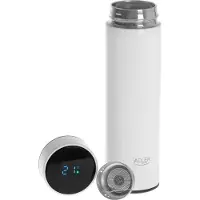 Adler thermosfles met temperatuurregeling - wit