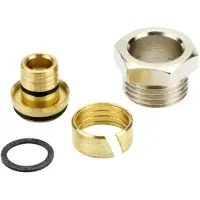 Danfoss koppeling 1/2"x16mm alu pex vernikkeld