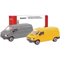 Herpa VW T4 Transporter, Grijs/geel (Minikit 2 St.)