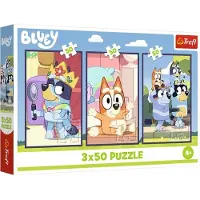 Trefl puzzel Bluey familie - 3x50 stukjes - FSC Mix 70% puzzel.