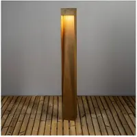 Konstsmide LED tuinpadverlichting - tuinlamp Rho, dimbaar, bruin / roest, Aluminium, LED buitenlamp