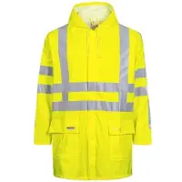 Lyngsøe Rainwear Hi-vis Rain Jacket In Pu Quality Lr55 | Maat: XL