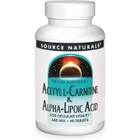 Source naturals - Acetyl-L-Carnitine &amp; Alfa-Liponzuur 650 mg, 60 vegetarische tabletten
